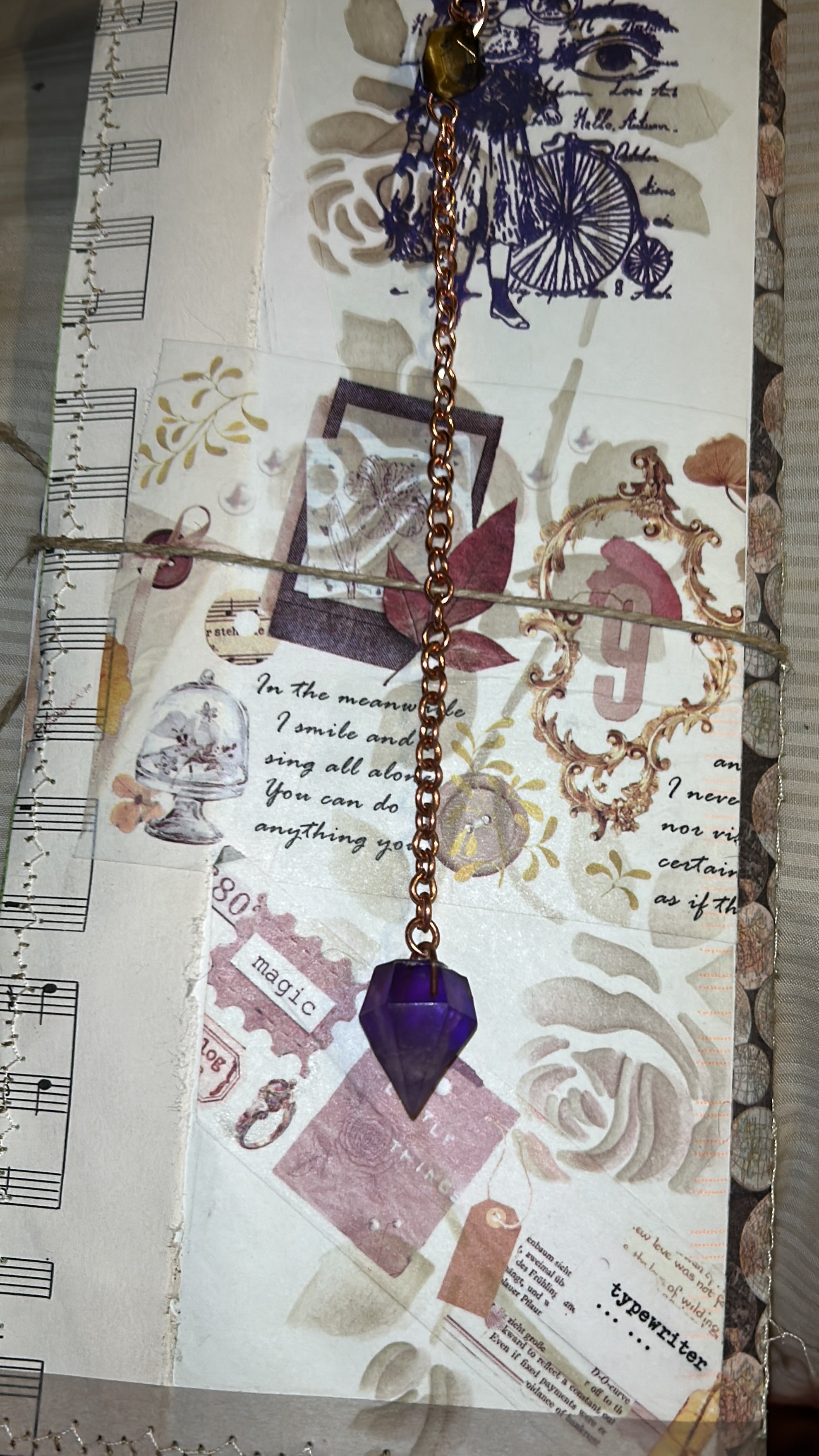 Amethyst & Tiger's Eye Resin Pendulum (Small)