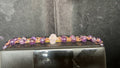 Double-Band Amethyst Skull Copper Bracelet